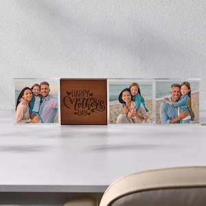 Handmade Engraved Wooden Picture Frame - Personalized Family Photo Frame for Living Room Decor - Customized Picture Frames Memorial Gift