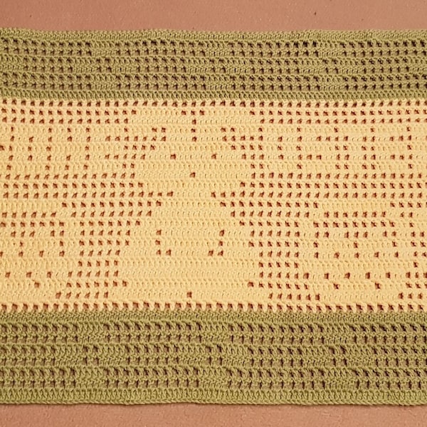 Häkelanleitung / Crochetpattern für Deckchen "Frohe Ostern" - Osterdeckchen wunderschönes Homeaccessoire toller Blickfang für Ostern
