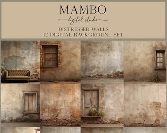 Distressed Doors Digital Backdrop Set, Photoshop Background, Digital ...