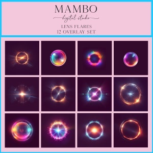 Lens Flares Photoshop Overlay Set, Photoshop Overlays, Digital Overlay, Photoshop Editing Maternity Portrait, Wedding