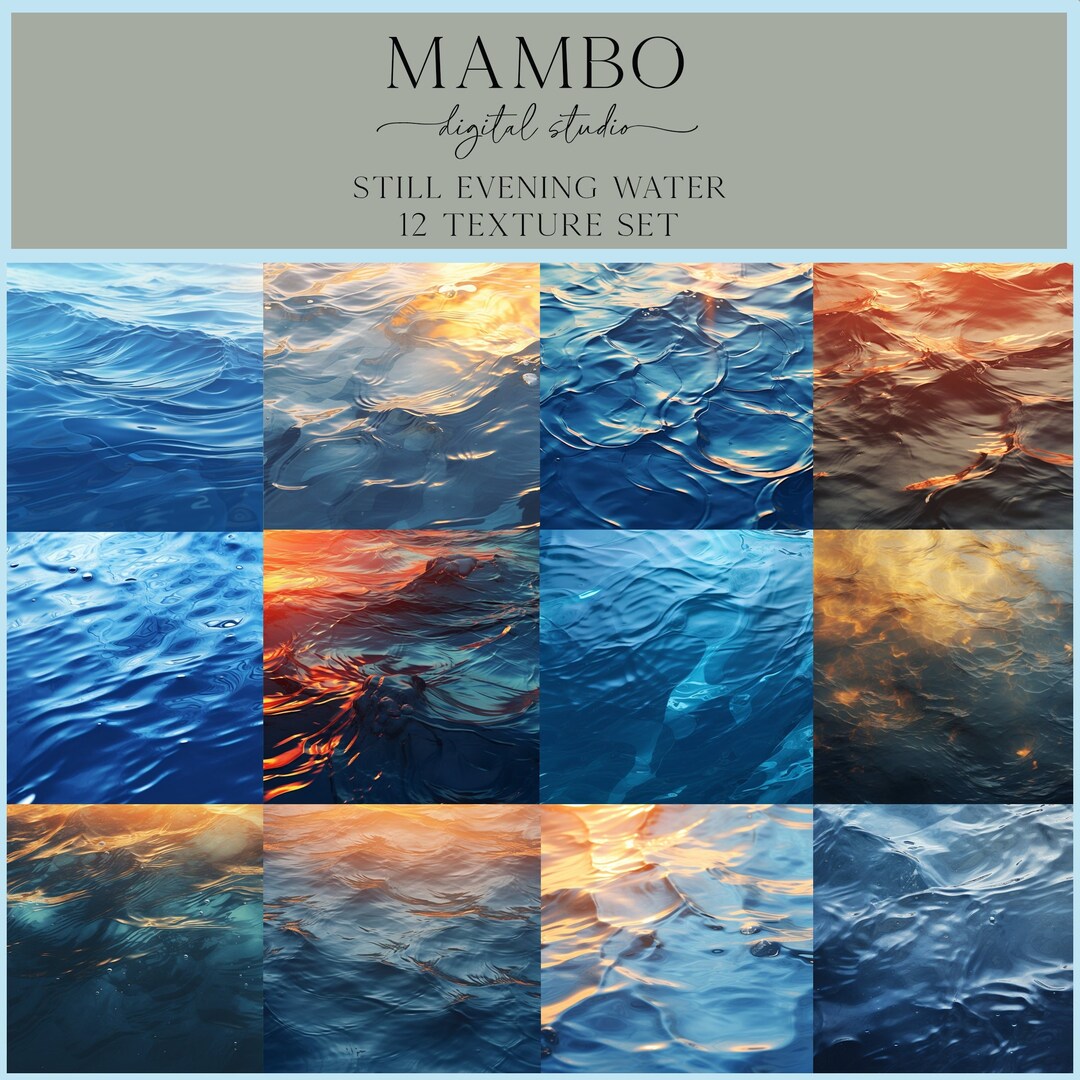 Photo Editing Texture Set Still Evening Water Photoshop Texture Set, Photoshop Textures, Digital ...