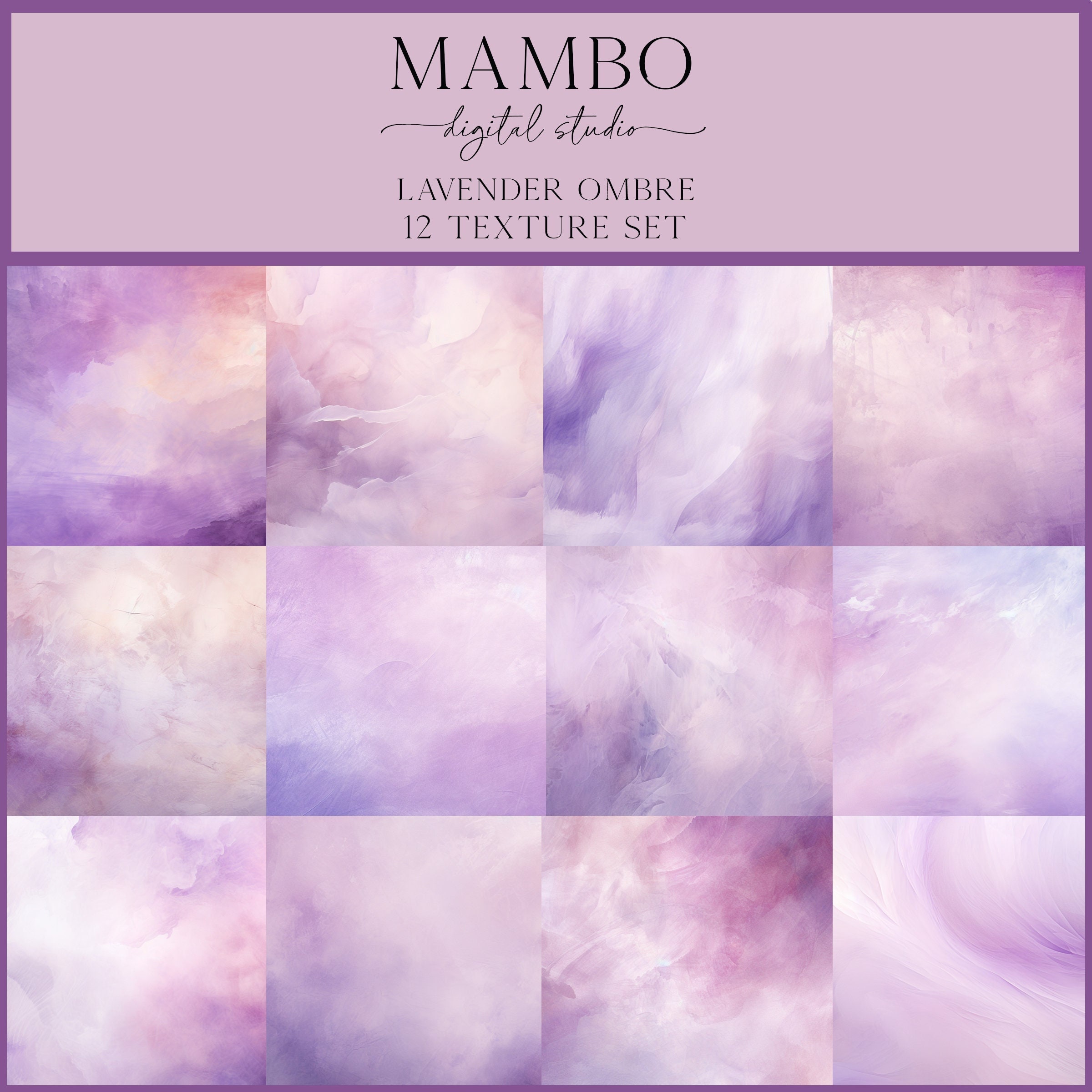 Lavender Ombre Fine Art Photoshop Texture Set, Photoshop Textures, Digital Overlay, Photoshop Editing Maternity Portrait, Wedding