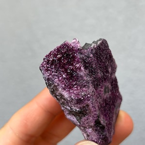 Double Colours Rare Kammererite Crystal Natural Purple Mineral Specimen from Turkey  Collector Stone