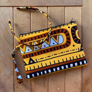 Weibliche Afro-Mini-Kupplung | Akkordeon-Geldbörsen | Geldtasche aus Ankara-Stoff | bunte Frauen Geldbörse