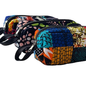 Estuche de tela Mutuba: Estuche con cremallera y estampado africano