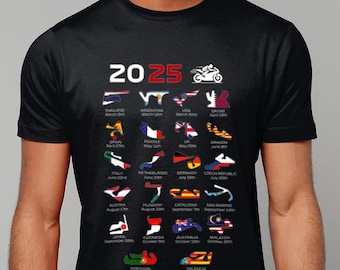 MotoGP 2025 フラッグトラックTシャツ、モータースポーツ、グランプリ