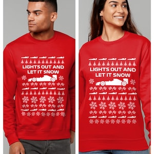 Formula Christmas Jumper, Gift Novelty Sweatshirt, Dad Husband Present Idea, Grand Prix Race Fan, Mclaren Mercedes Ferrari Red Bull