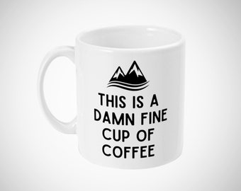 Twin Peaks Dale Cooper Mug | Damn Fine Cup Of Coffee Ceramic Gift | TV Show Present | Cult Men Dad Birthday | Novelty Tea Secret Santa Idea
