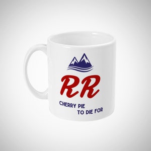 Twin Peaks RR Cherry Pie Mug | Coffee Ceramic Gift | TV Show Quote Unisex Present | Cult Men Dad Birthday | Novelty Tea Secret Santa Idea