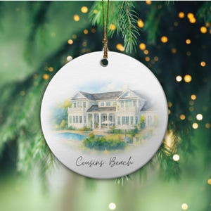 Christmas at Cousins Beach House Ornament, TSITP Conrad TV Show Present Gift Best Friend Daughter, Ceramic Bauble Decoration Stocking Idea