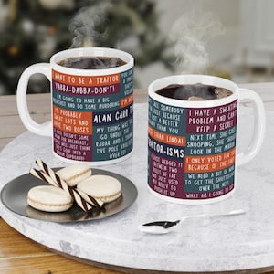 Alan Carr Celebrity Traitors Mug, Funny Quotes Sayings Memes TV Show Present, Ceramic Gift Cup Mum Wife Birthday, Secret Santa Idea Friend