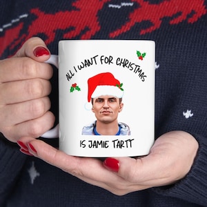 Jamie Tartt Christmas Mug, All I Want Ted TV Show Present, Gift Mum Novelty Ceramic Cup, Cult TV Quote, Secret Santa Festive Idea Football