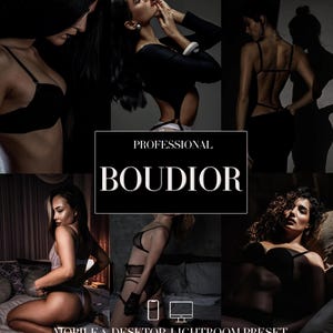 11 DARK MOODY Boudoir Lightroom Presets, Dark Instagram  Presets / Boudoir photo filter for perfect skin and dark theme / Black Preset