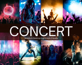 12 concertpresets voor Lightroom Mobile | Nachtstad-presets | Neonvoorinstellingen | Voorinstellingen voor evenementen en DJ-presetbundel