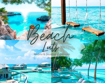 11 Beach LUTs Pack | Video Color Grading for Final Cut, Premiere, Filmora & DaVinci | Vibrant Summer Beach Presets