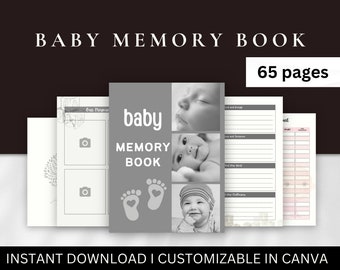 Baby Memory Book for Capturing Every Milestone,printable Baby Book