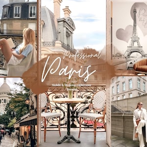 Parisian Aesthetic Lightroom Presets, Mobile & Desktop, Minimal Instagram Filters, 11 PC/Mobile Presets, Neutral Tones for Influencer