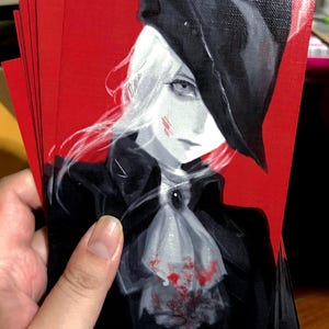 Bloodborne Lady Maria Fanart Art print – 4x6&quot; Canvas Texture Print