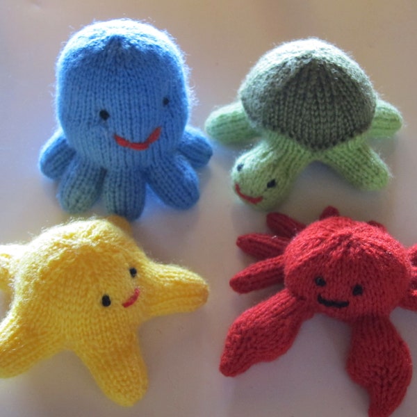 Little Sea Creatures Pattern Knitting Animal Dolls PDF