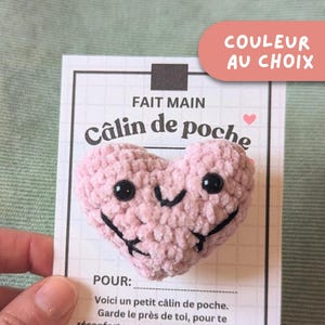 pocket hug, mini gehaakt hart, hartverwarmend cadeau voor vrienden en familie