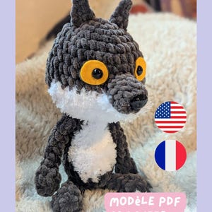 Haakpatroon Kleine Wolf (Onbemind) | Amigurumi Wolfpatroon in het Engels en Frans
