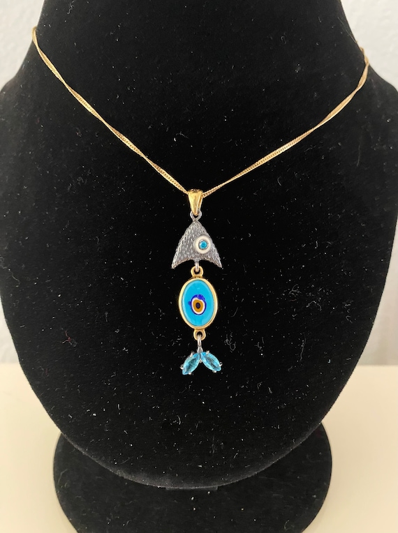 Turkish Evil Eye Fish Charm