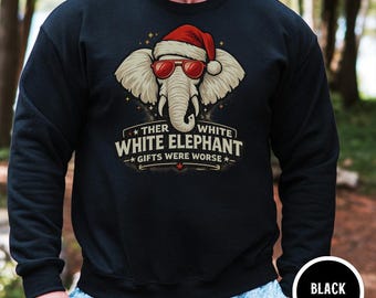 Office White Elephant Sweatshirt, Funny Coworker Christmas Gift Exchange Crewneck