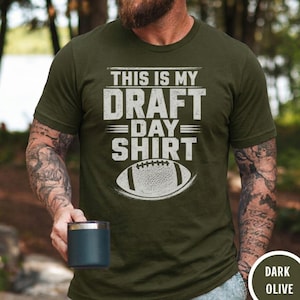 This Is My Draft Day Shirt Fantasy Football Tee Funny League Party Gift For Him Football Season Draft Night Game Day Shirt Fan