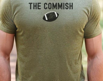 The Commish shirt minimalist fantasy football tee clean design game day gift for commissioner sunday league manager shirt