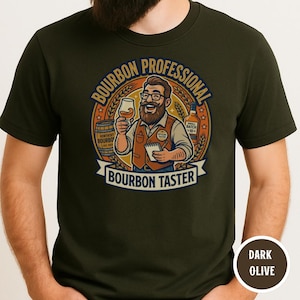 Bourbon Professional Bourbon Taster Shirt Funny Whiskey Expert Tee Kentucky Bourbon Lover Gift for Men Distillery Tour Shirt Dad