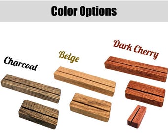 Elegancki drewniany stojak na zdjęcia, wizytówki, identyfikatory, zaproszenia