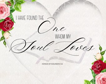 Impresión de arte mural de Cantares de los Cantares 3:4 (archivo digital)