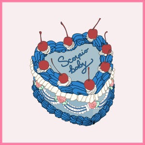 Skorpion Baby Kuchen PNG, Skorpion png, Skorpion Geburtstagskuchen png, Astrologie png, Sternzeichen svg, Süßer Kuchen svg, ästhetischer Kuchen svg, Für Sublimation