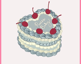 Pisces Baby Cake PNG, Pisces png, Pisces Birthday Cake png, Astrology png, Zodiac svg, Cute Cake svg, Aesthetic cake svg, For Sublimation