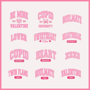 Valentines Day SVG Bundle, Valentine Design Bundle, Valentine Vibes svg, Trendy Valentine Sublimation SVGs, Aesthetic Valentine SVG Bundle