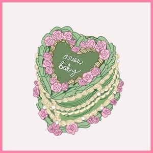 Aries Baby Cake PNG, Widder Png, Geburtstagskuchen Png, Astrologie Png, Sternzeichen svg, Süßer Kuchen svg, Ästhetischer Kuchen svg, Für Aufkleber, Tragetasche, Shirts