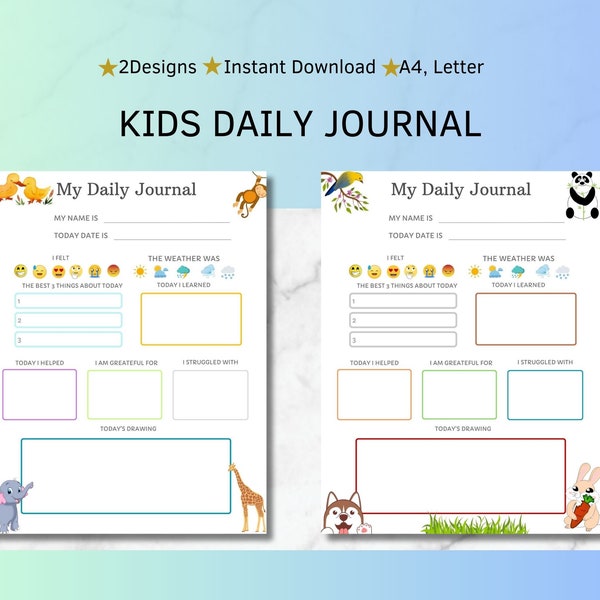Daily Journal Printable - Etsy