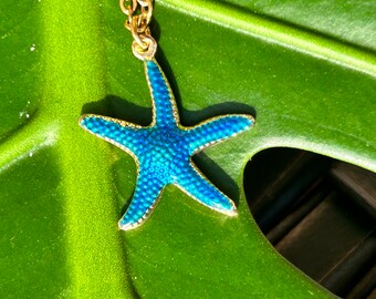Starfish Necklace | Colorful Summer Jewelry, Starfish Necklace Gold, Nautical - Ocean theme | Nature and Ocean Jewelry