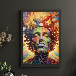 Psychedelic digital art. The higher self, consciousness, trippy.