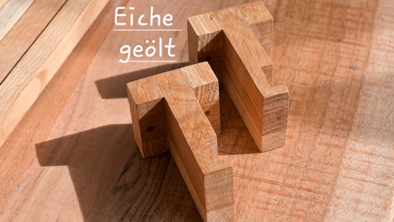 Gardinenstange Holz Eiche Buche 120 240 cm Home Decor Wohnidee Custom Boho Nordisch Minimalistisch Vorhanghalter Handgemacht Geschenk Bild 6