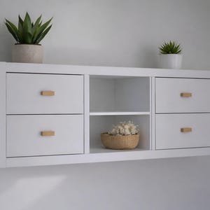 Solid oak furniture handle – oiled natural finish | minimalist wooden handle for dressers, wardrobes & children's rooms