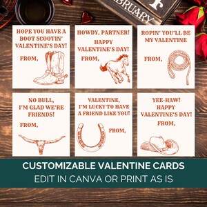 Druckbare Cowboy Valentinstag Karte, Western Schule Valentinstag druckbare, Cowgirl Valentinstag Karte Canva Vorlage, Pferd Valentinstag Karte