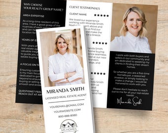 Real Estate Agent Brochure, Real Estate Trifold Brochure Template, Real Estate Introduction Brochure, Luxury Real Estate Brochure Canva