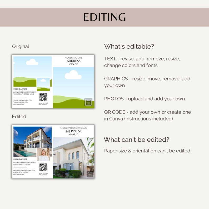 Luxury Real Estate Brochure Canva Template 4 Page, Real Estate Property ...