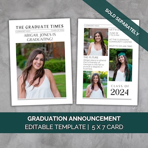 Male Graduation Invitation Template Guys, Graduation Invitation Template For A Male, Graduation Party Invites Downloadable Canva Open House image 8