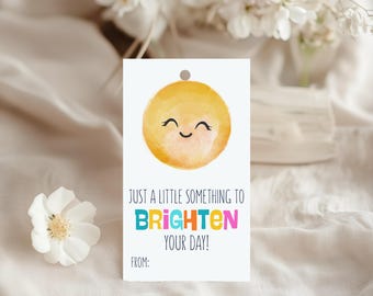 Iets om je dag op te fleuren Canva-sjabloon voor cadeaukaartje, Sunshine Thinking Of You-cadeaukaartjes, hangkaartjes waardering leraar