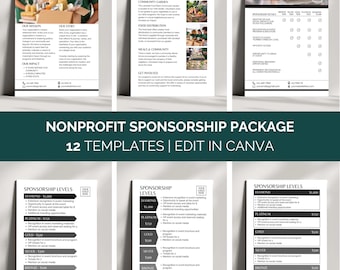 Sponsorship Levels Template, Nonprofit Sponsor Level Flyer, Event Sponsorship Package, Charity Sponsorship Menu Donation Flyer School PTO