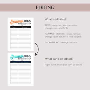 Summer BBQ Sign up Sheet Canva Template, 4th of July Potluck Signup ...