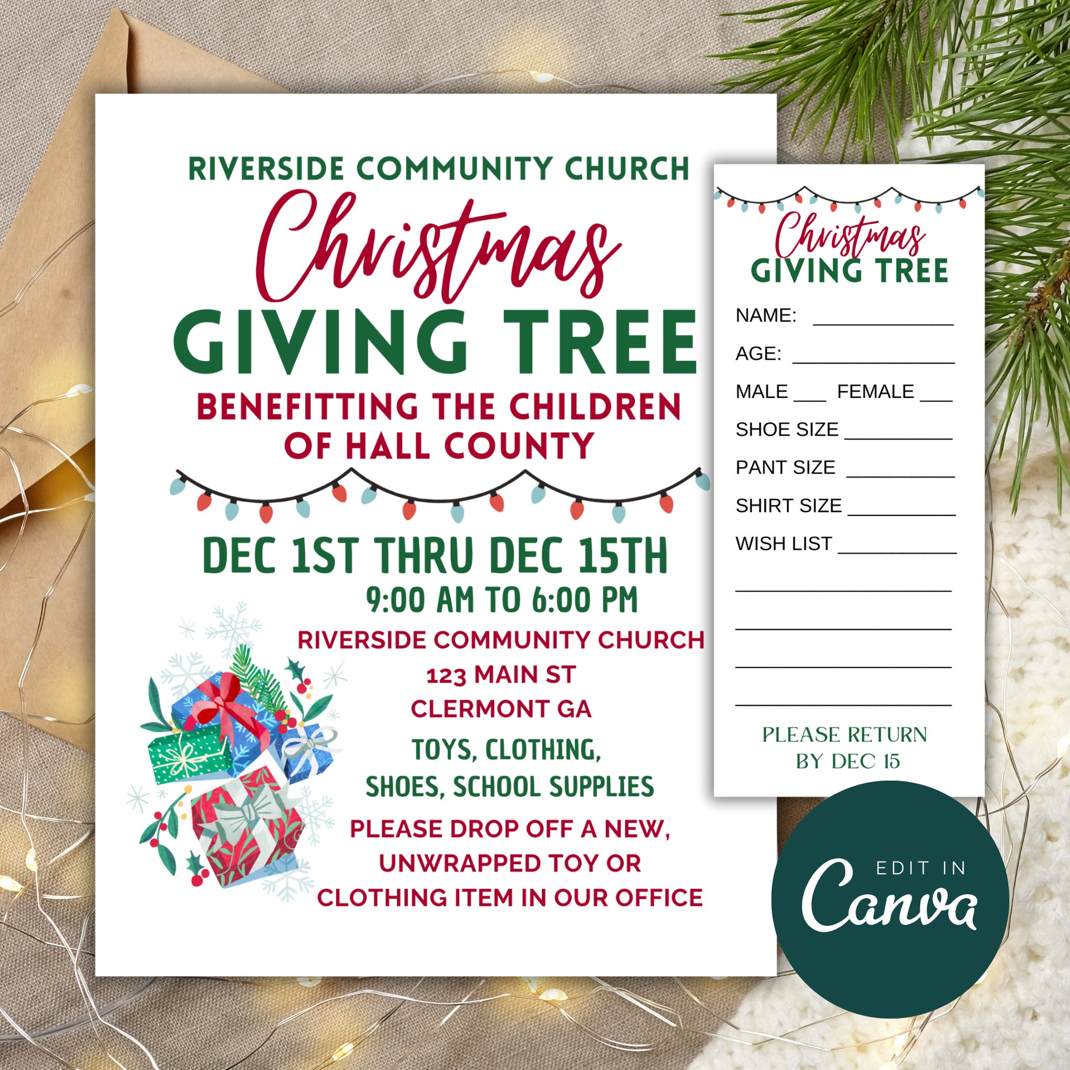 Giving Tree Flyer Template, Giving Tree Tags Printable, Angel Tree Sign Giving Tree Flyer Template, Giving Tree Tags Printable, Angel Tree Sign
