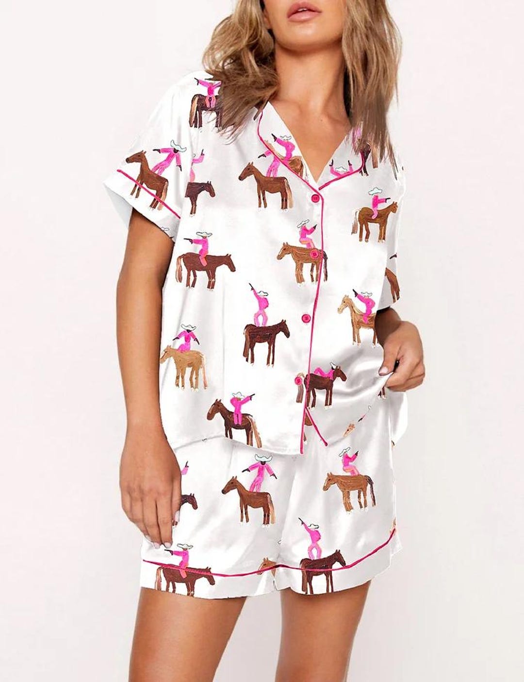 Last Rodeo Pyjamas Gangstas Paradise Cowboys Horses Rodeo Pajama Set, Gangstas Horses ...